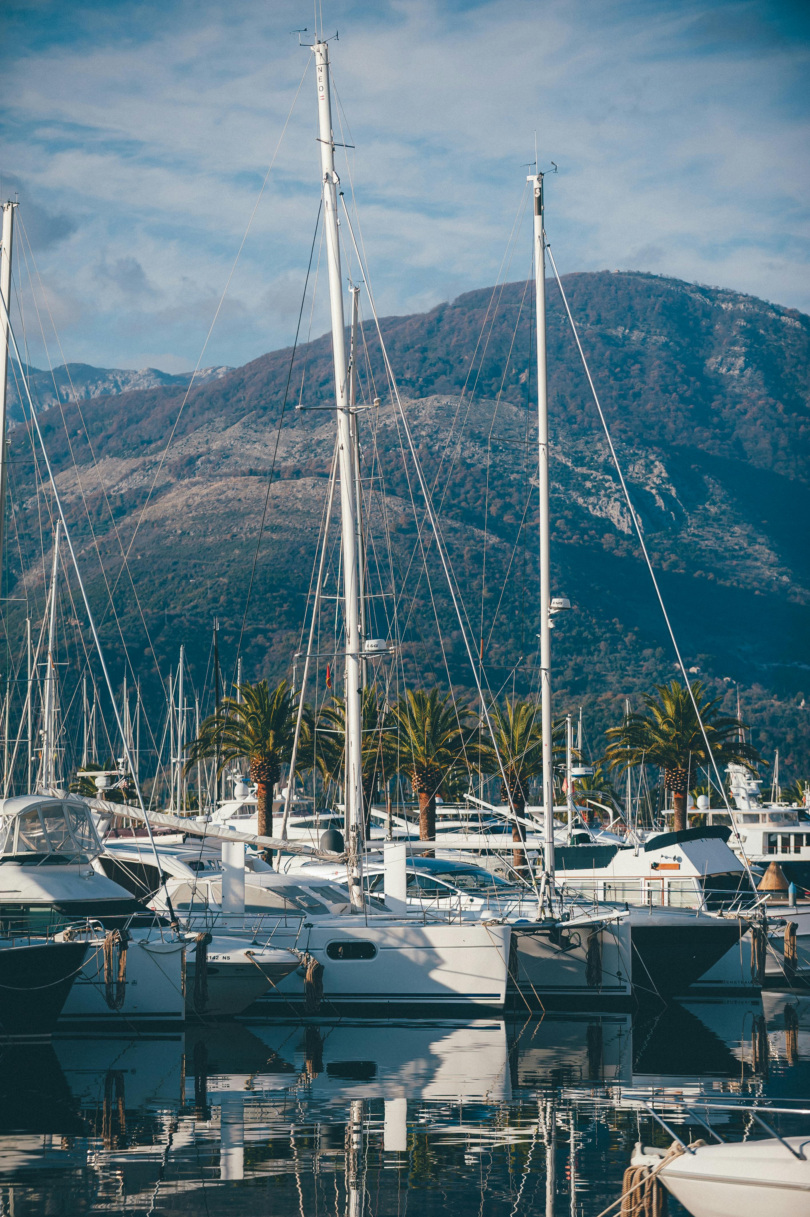 White Boats on Dock · Free Stock Photo