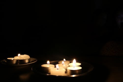 Free stock photo of candlelights, candles, dark