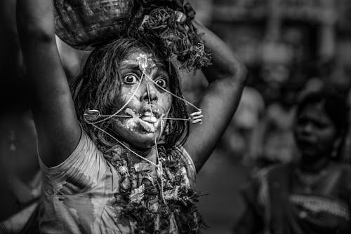 インド人女性, カルチャー, グレースケールの無料の写真素材