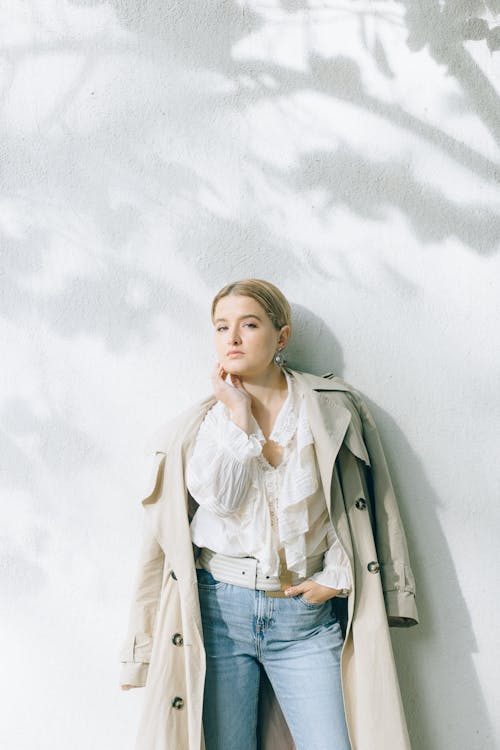 A Pretty Woman in Beige Coat 