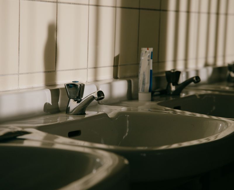 La Roche-Posay Cicaplast Baume B5+ on a bathroom counter with natural light