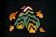 Wooden Mountain Stackers and Wooden Animal Toys