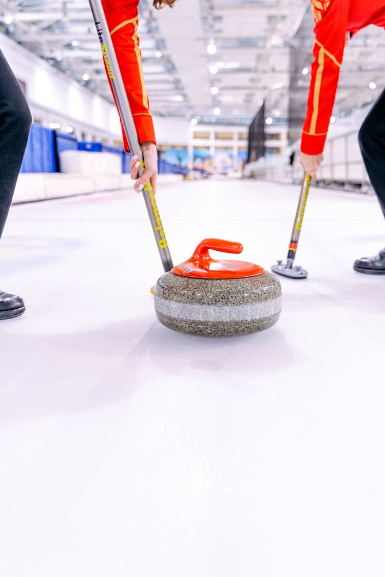 Curling Stone On Ice