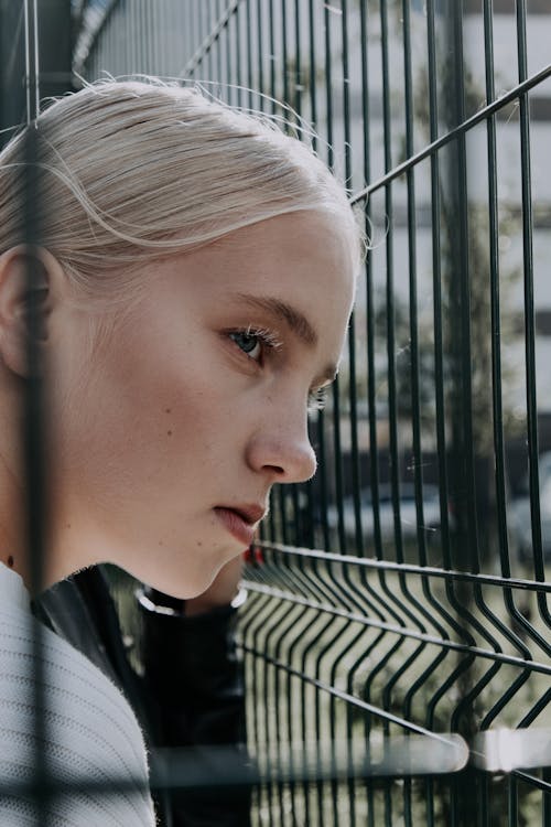 Woman with White Eyelashes