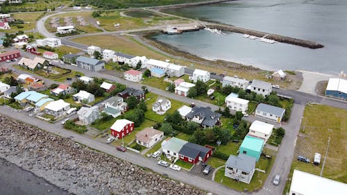 Free Aerial View of Houses  Stock Photo