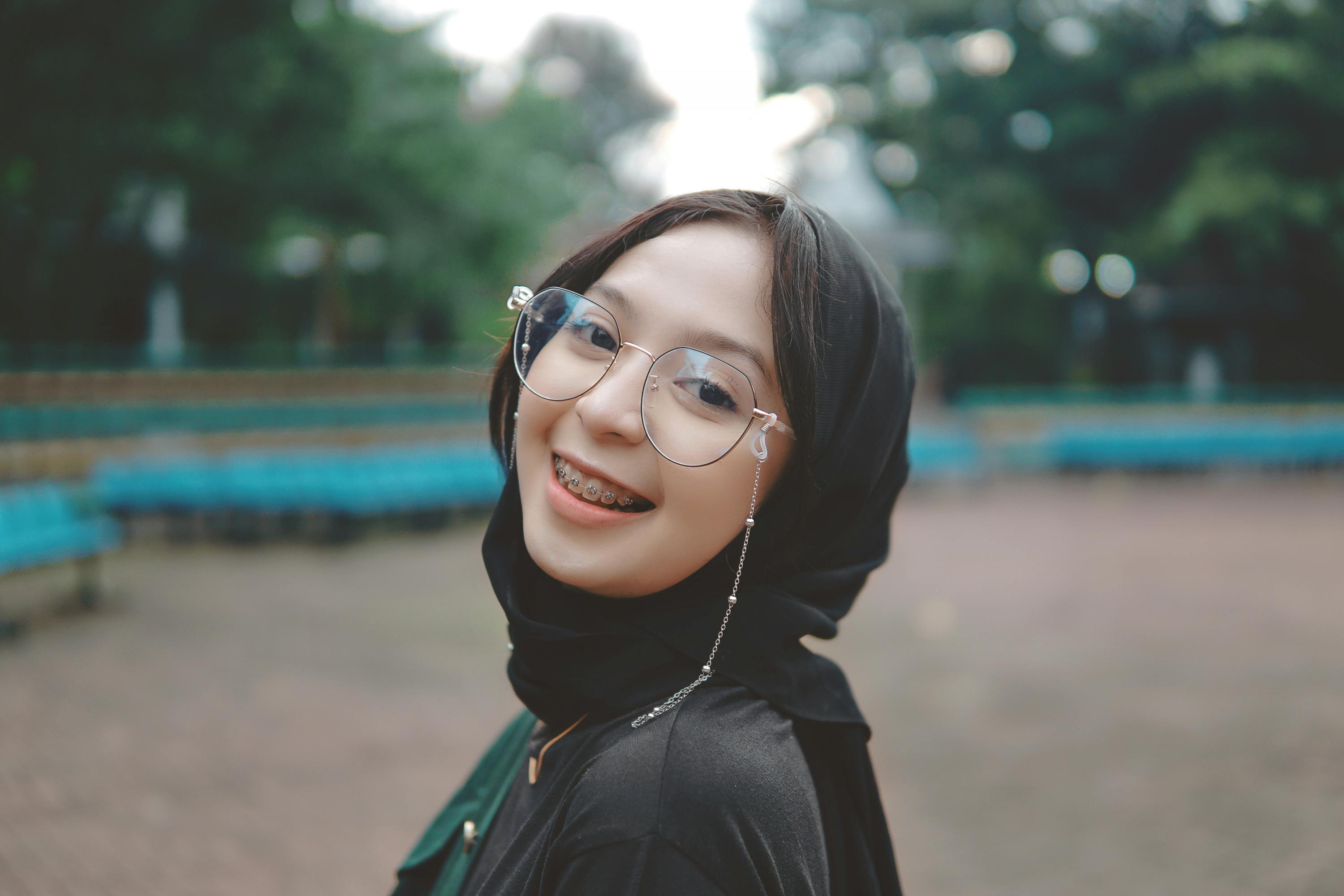 black hijab woman