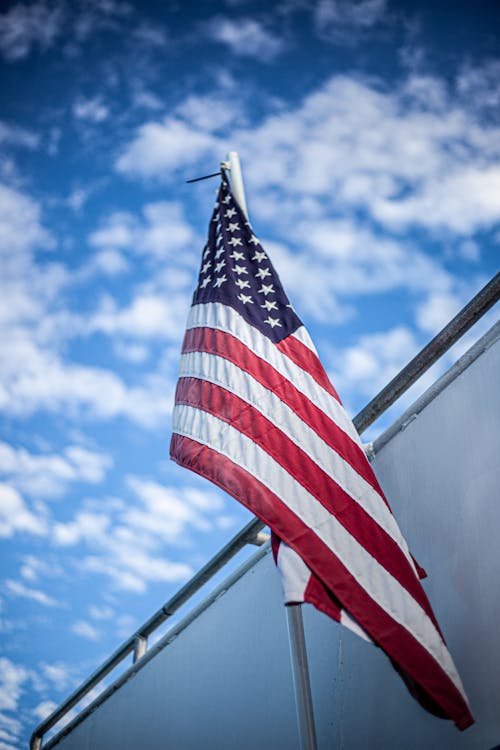 USA Flag on Flagpole