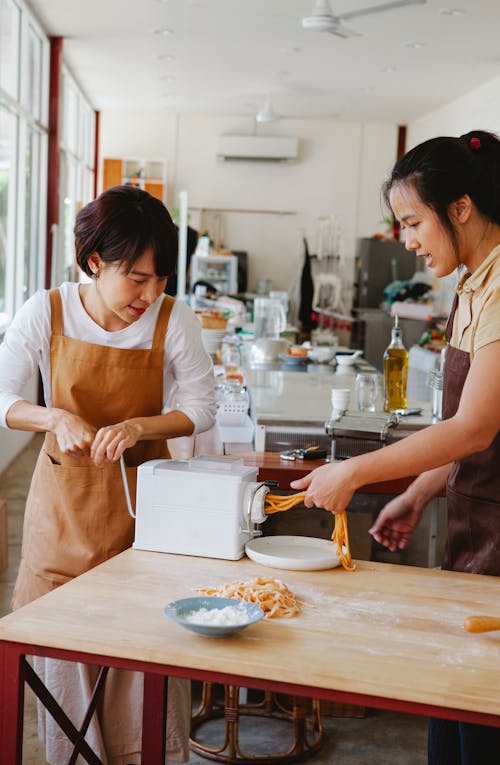 Women Making Pasta Together