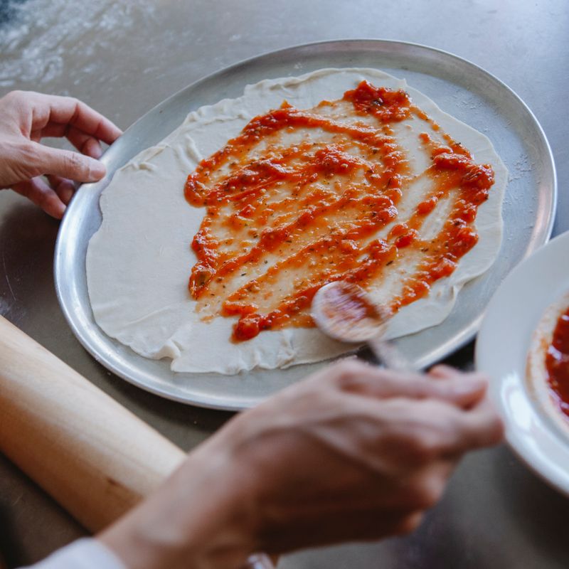 Spinach and Ricotta Breakfast Roll-Ups with Tomato Sauce