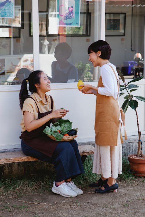 Women Picking Vegetables 