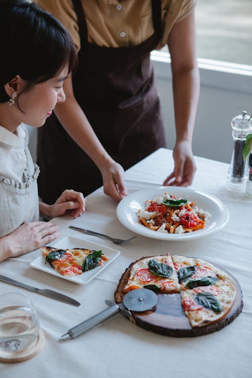 Woman at an Italian Restaurant 