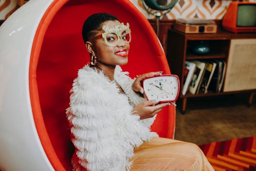 A fashionable celebration with a vintage vibe, perfect for New Year's Eve themes.