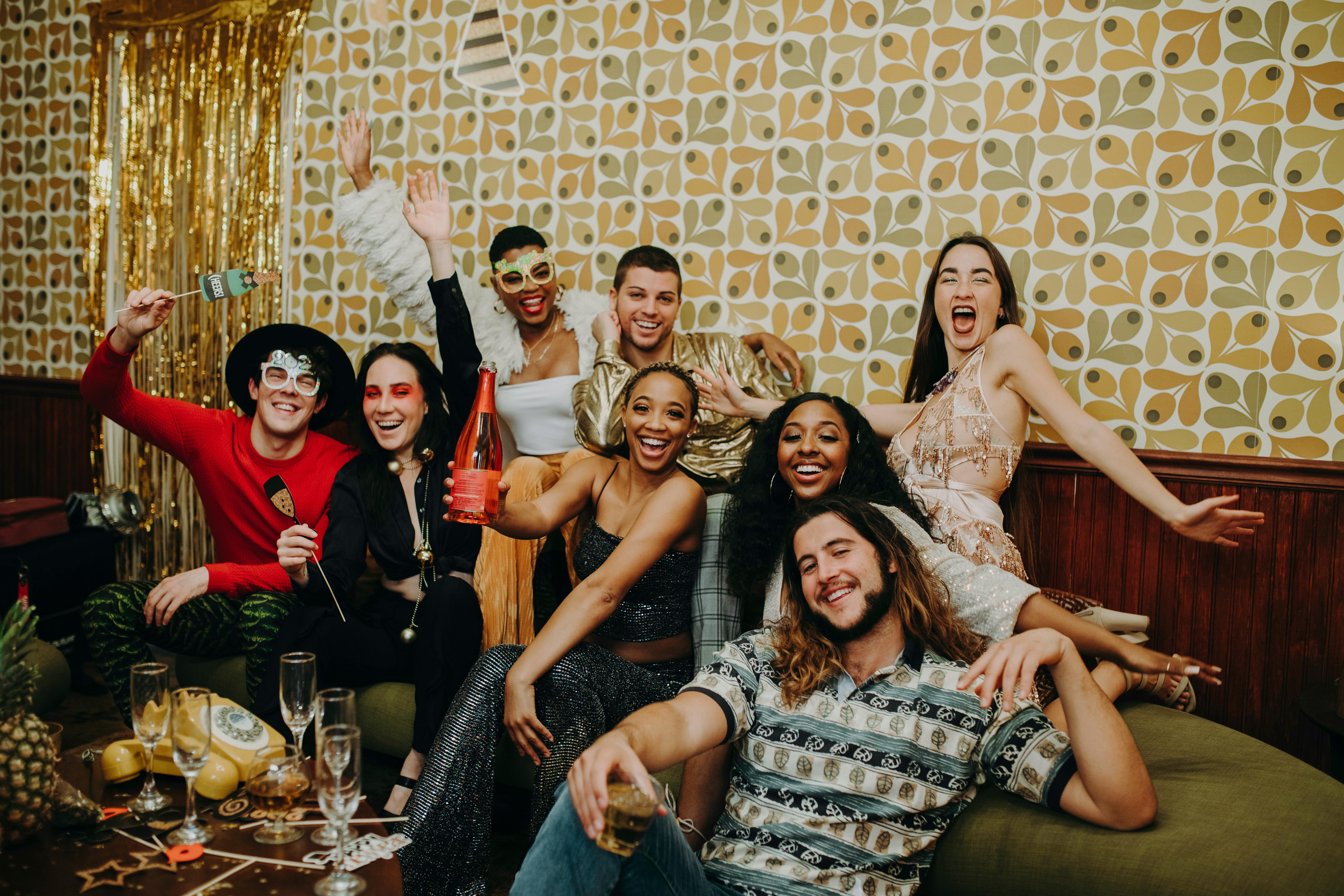 group of people sitting on couch