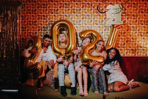 Photos gratuites de 2021, amis, ballons