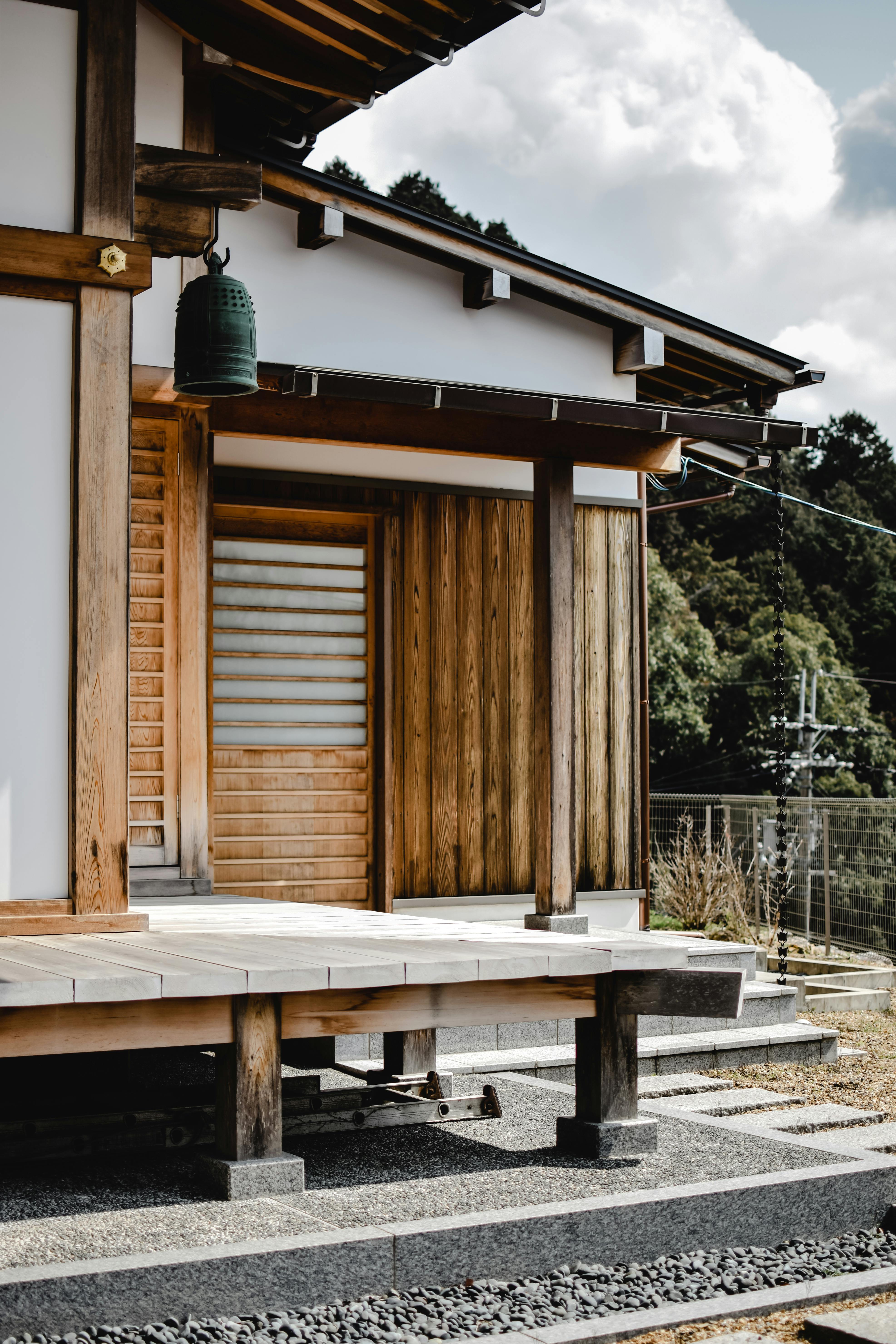 yard and exterior of a japanese style house