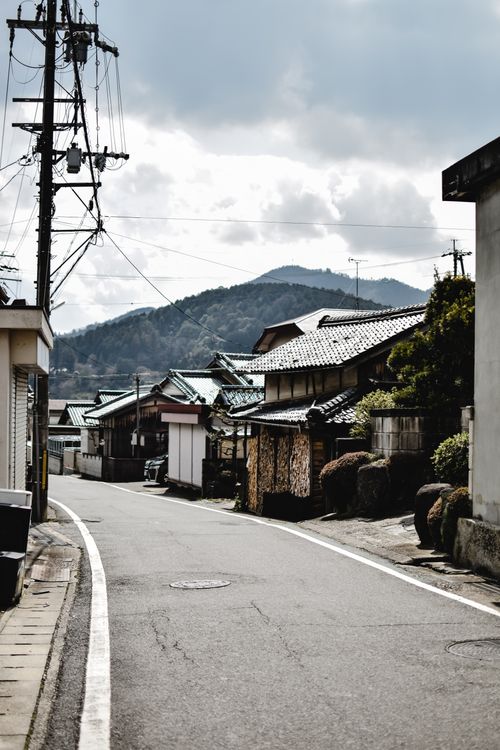 Free Scenic view of a traditional street in Wazuka, Kyoto, highlighting Japanese architecture. Stock Photo