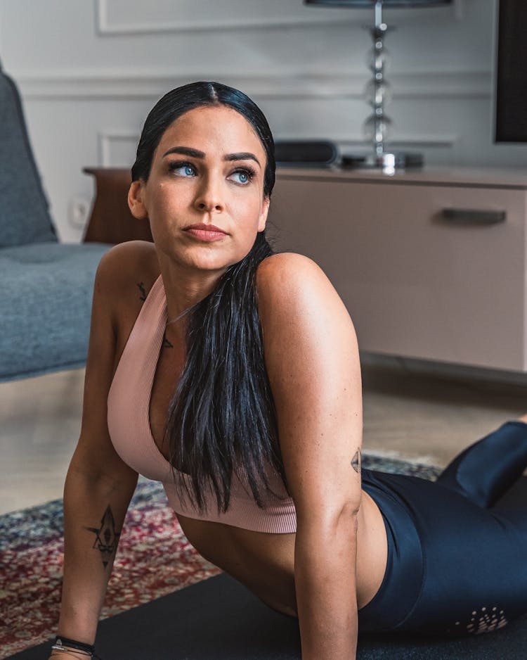 A Woman Doing Yoga 