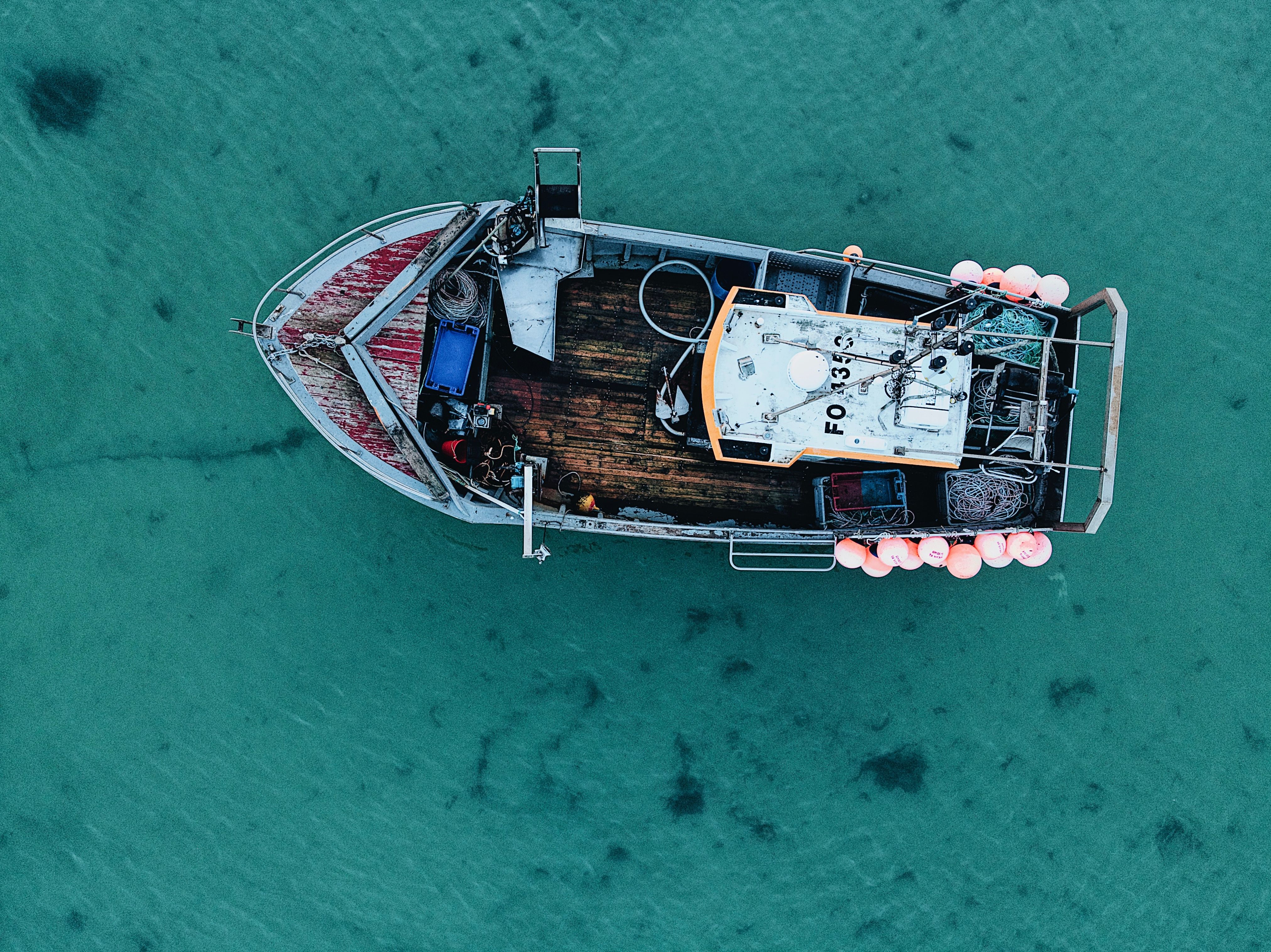 Aerial View of a Boat on the Sea · Free Stock Photo