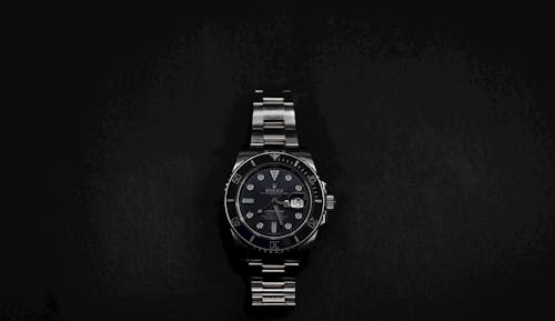 Grayscale Photo of a Wristwatch