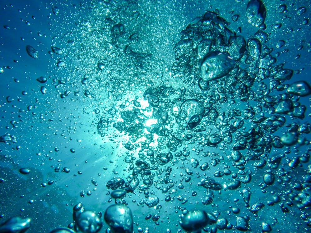 Gelembung Air Di Bawah Laut