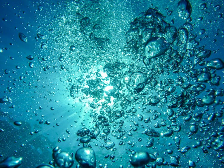 Water Bubbles Under The Sea