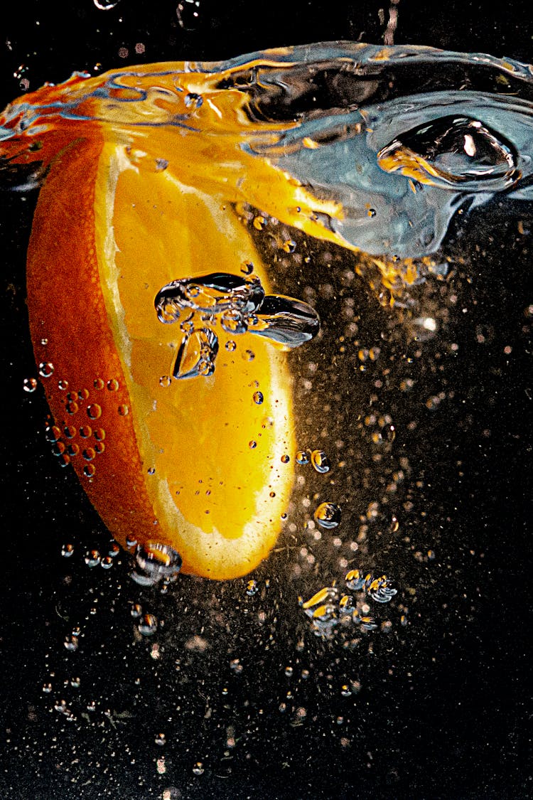 Orange Slice In Water 