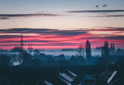 Ingyenes stockfotó ködös, Napkelte, napkelte színek témában