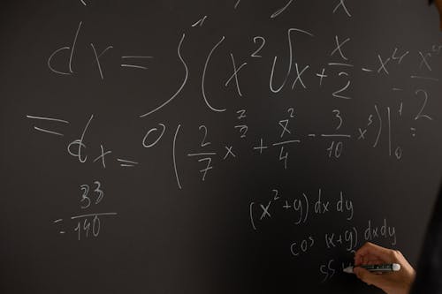 Equations Written On Blackboard