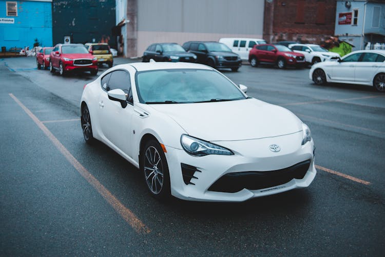 Modern Sports Car Parked On Urban Pavement