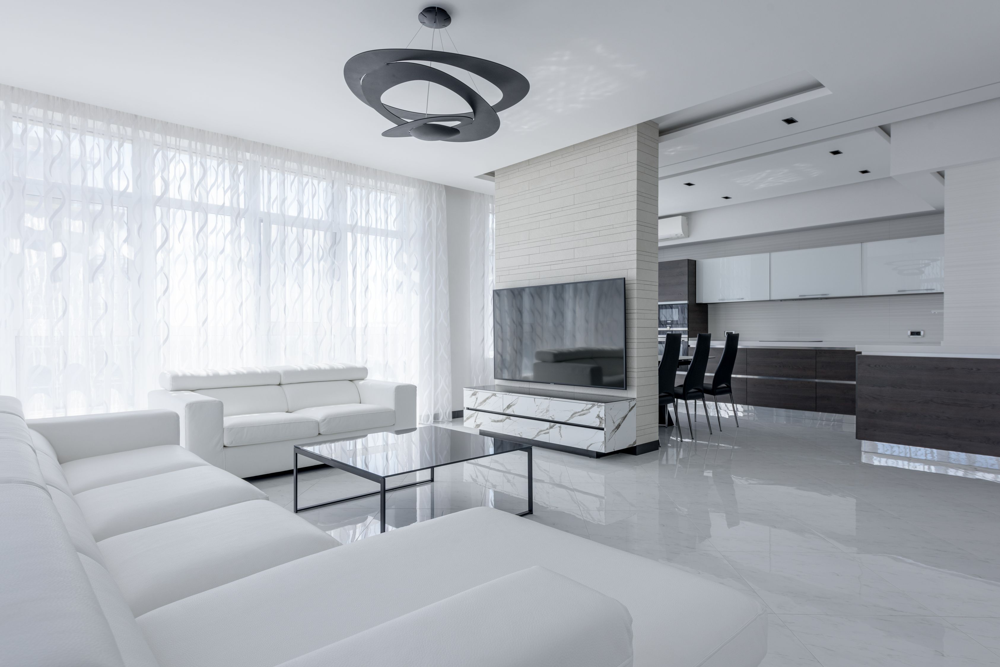 Bright modern house interior with furniture · Free Stock Photo