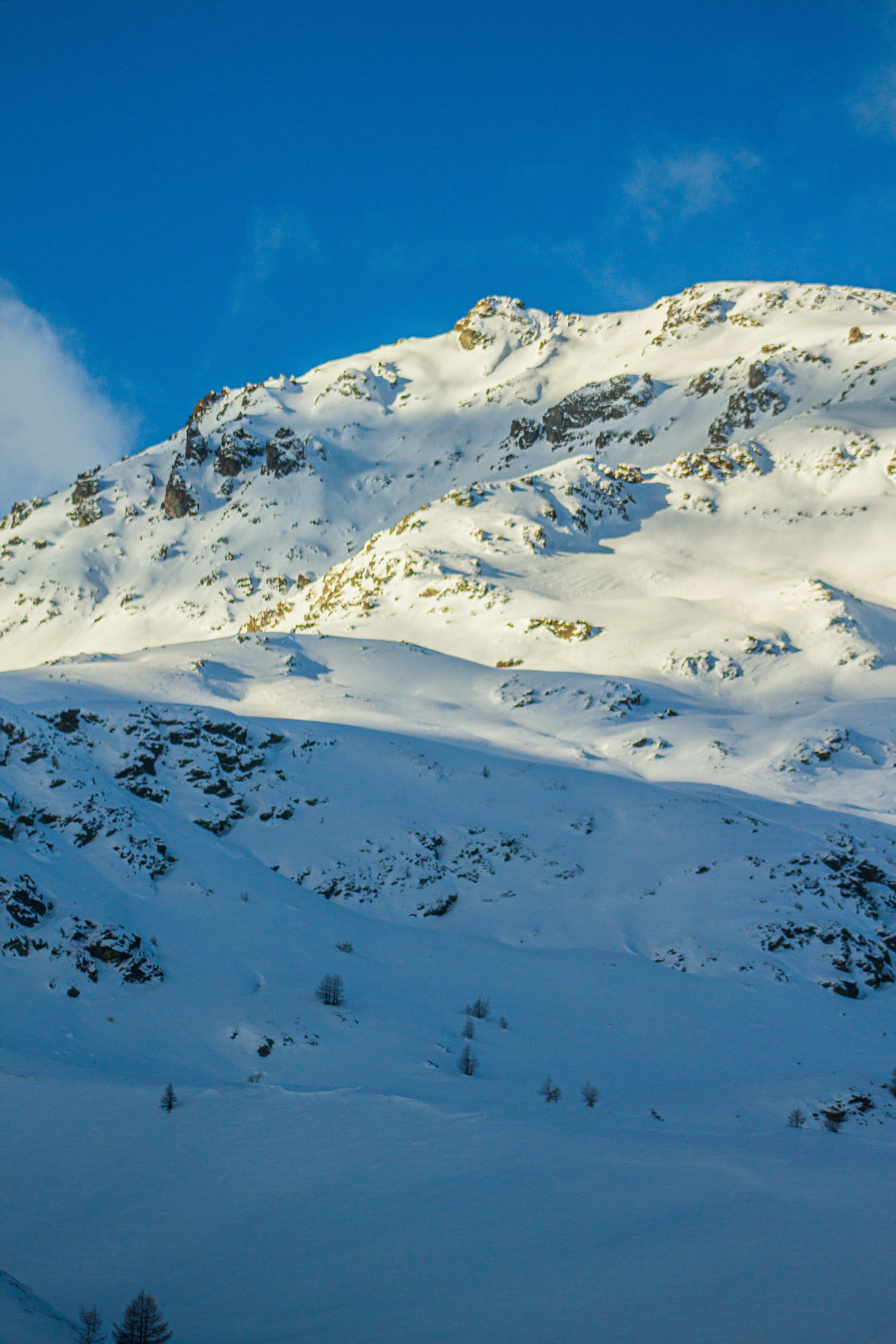Snow Covered Mountain Under the Blue Sky · Free Stock Photo