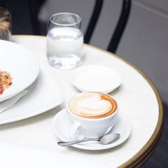 Breakfast spread on a cafe table, photo by Maria Bortolotto on Pexels