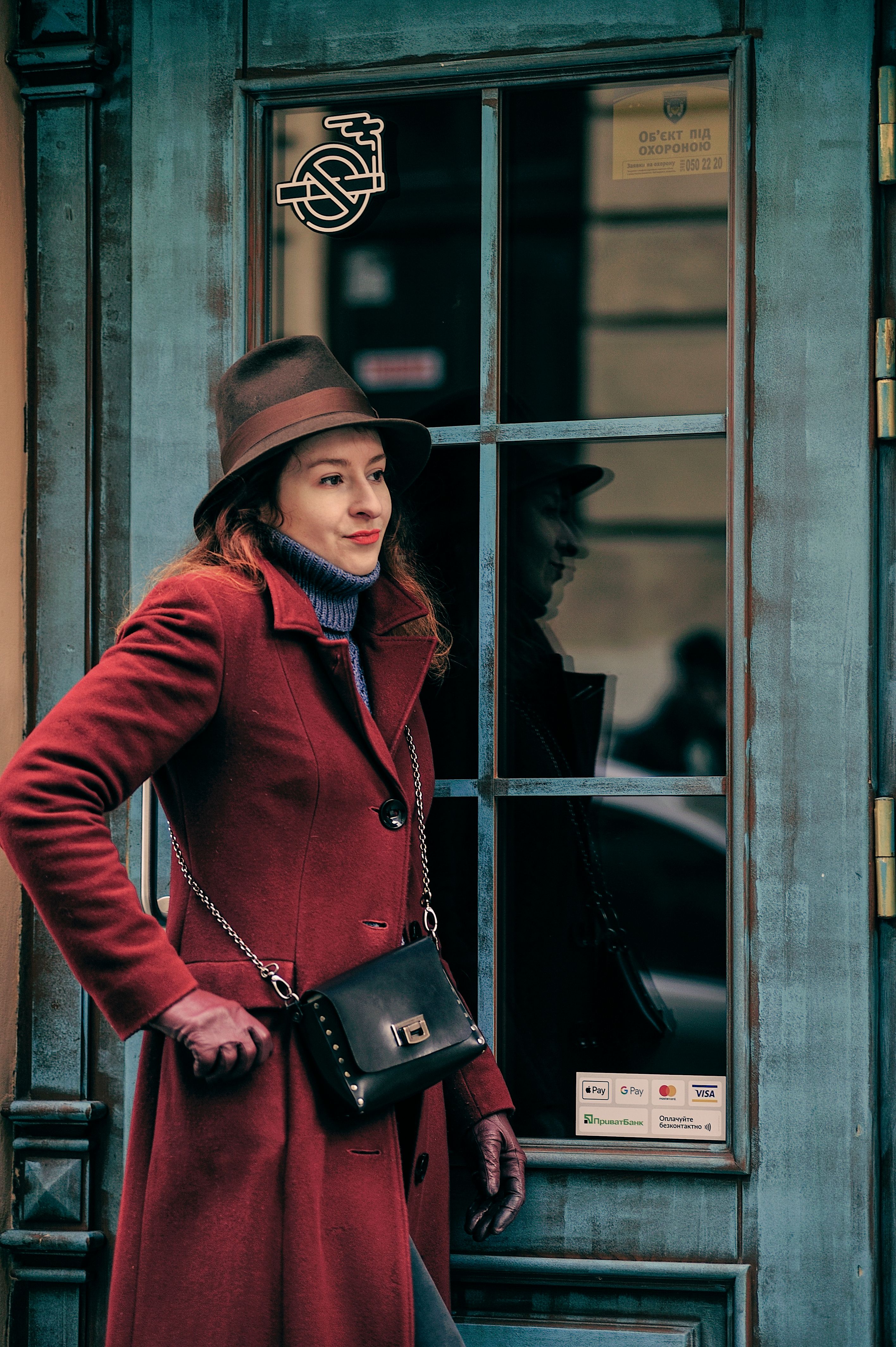 Photo of a Woman in Red Coat · Free Stock Photo