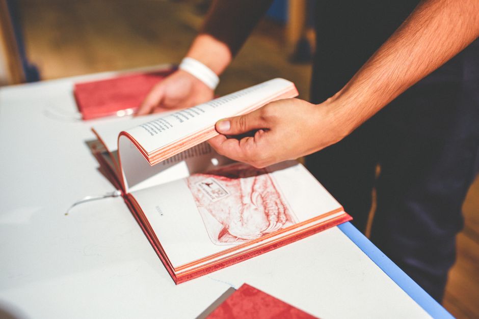 employee reading handbook