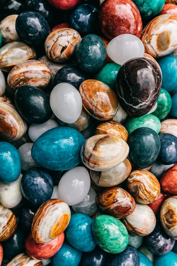 Heap Of Shiny Colorful Stones