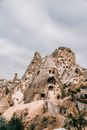Famous place with volcanic formations in Turkey