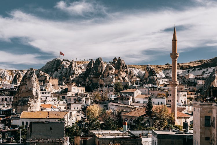 National Park With Shabby Buildings In Turkey