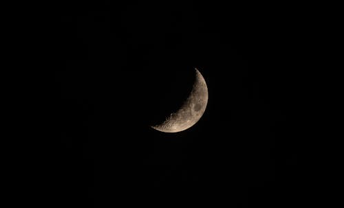 Free Photograph of a Crescent Moon  Stock Photo