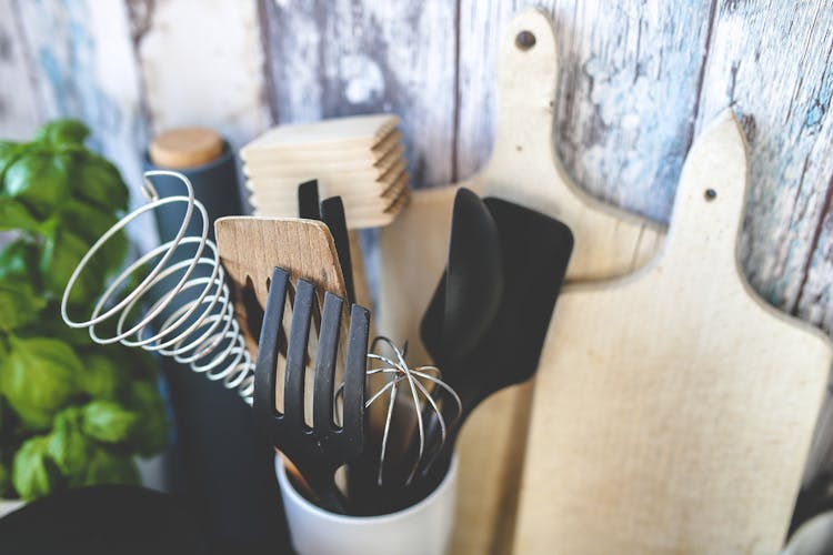 Cooking Utensils In A Container