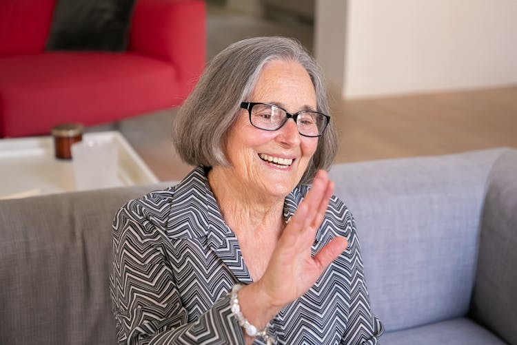 An Elderly Woman Smiling 