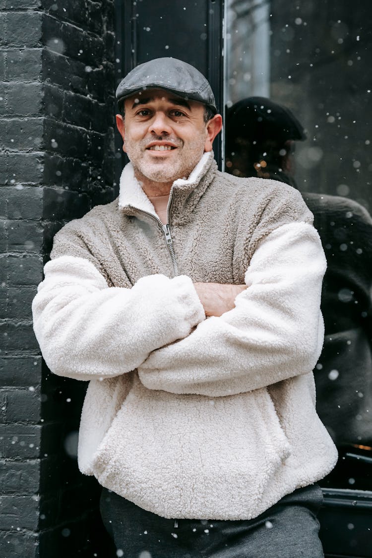 Self Confident Man With Crossed Arms On City Street