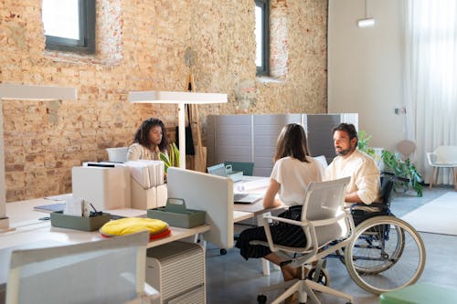 Photograph of an Office with Employees