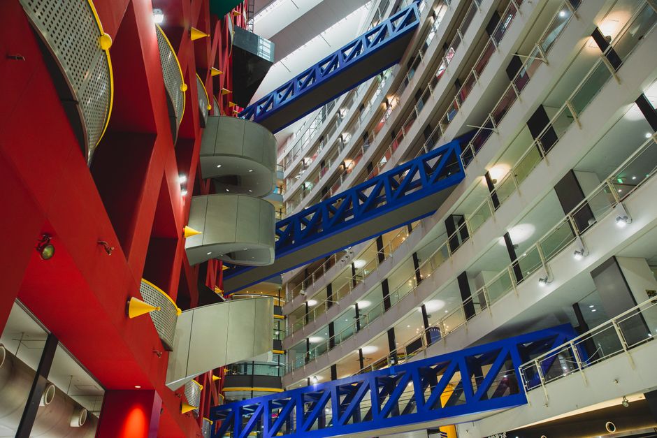 Interior design of modern financial complex · Free Stock Photo