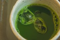 Close-Up Photo of Iced Matcha Drink