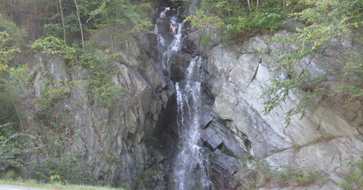 Free stock photo of Waterfall next to road in VT.