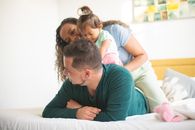 Free stock photo of affection, baby, bed