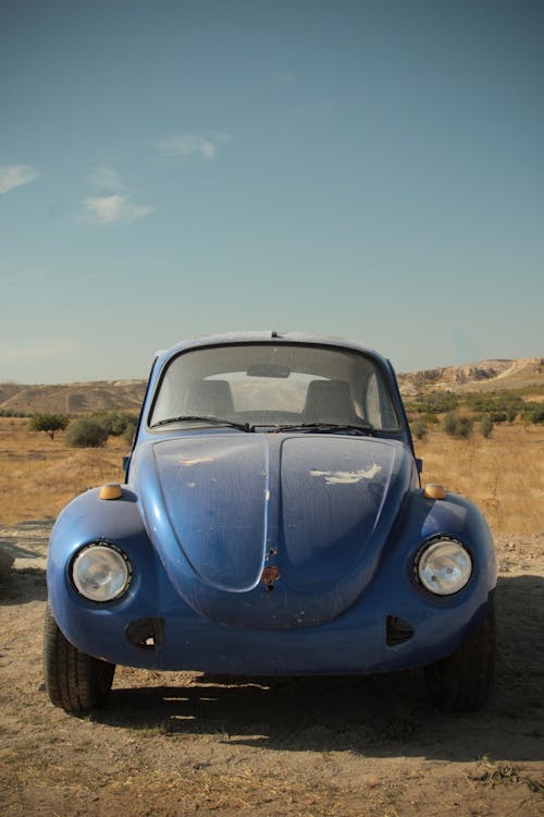 A Blue Volkswagen Beetle 