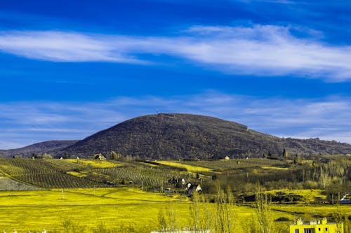 A Mountain Under the Blue Sky