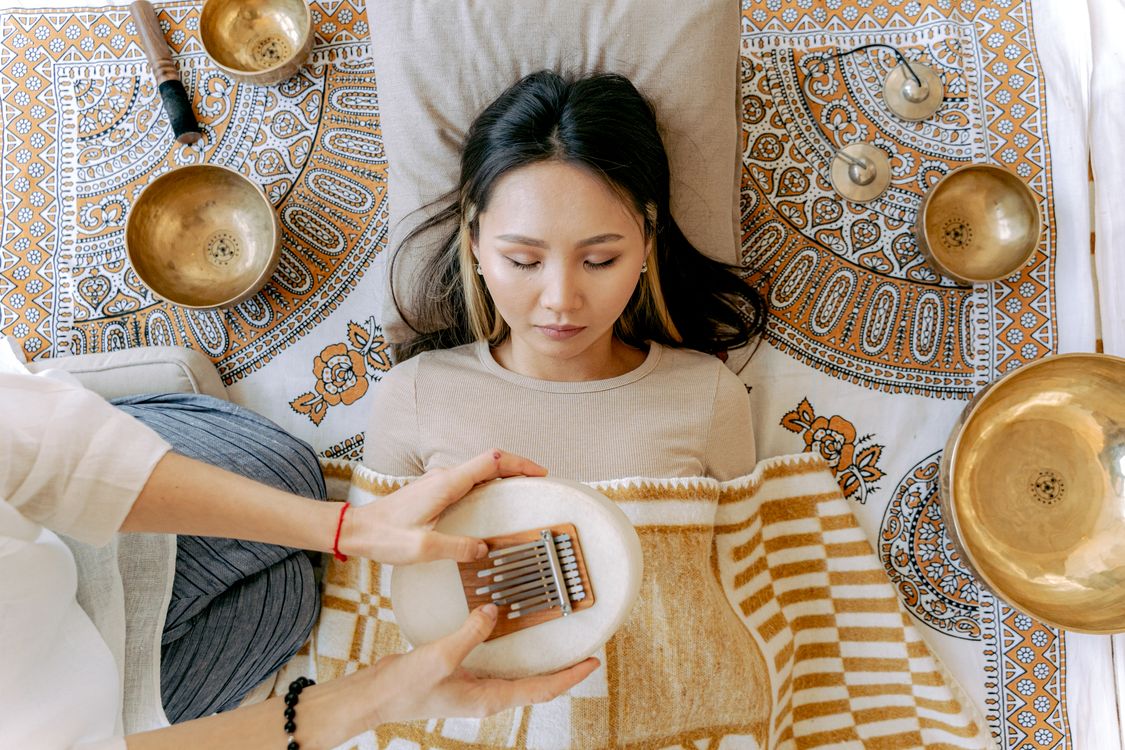 Relax Listener Image Woman Relaxing while Listening to Sounds · Free Stock Photo