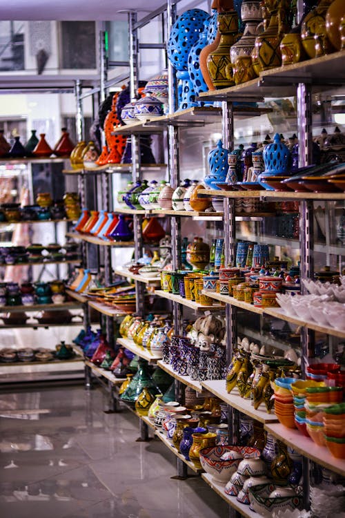 Free Photo of Ceramics Shop Stock Photo
